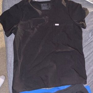 Figs Catarina Scrub Top Black